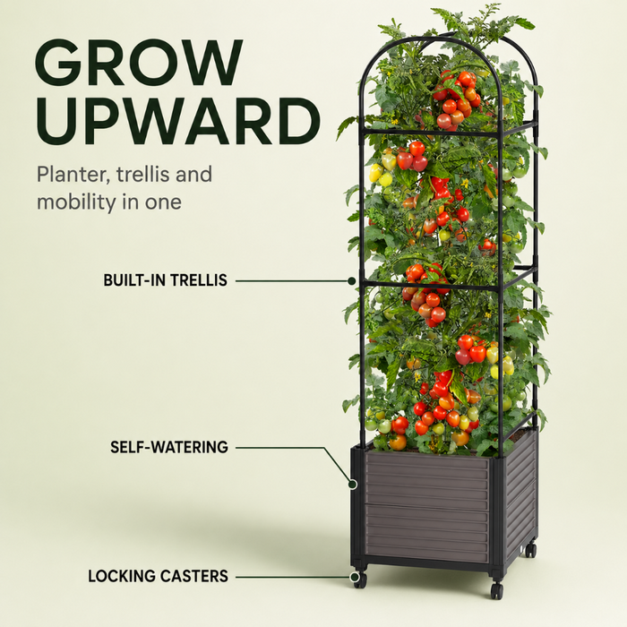 TrellaGrow - Raised Garden Bed with Trellis