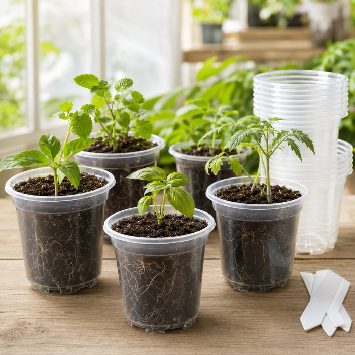 30 Pcs Clear Nursery Pots