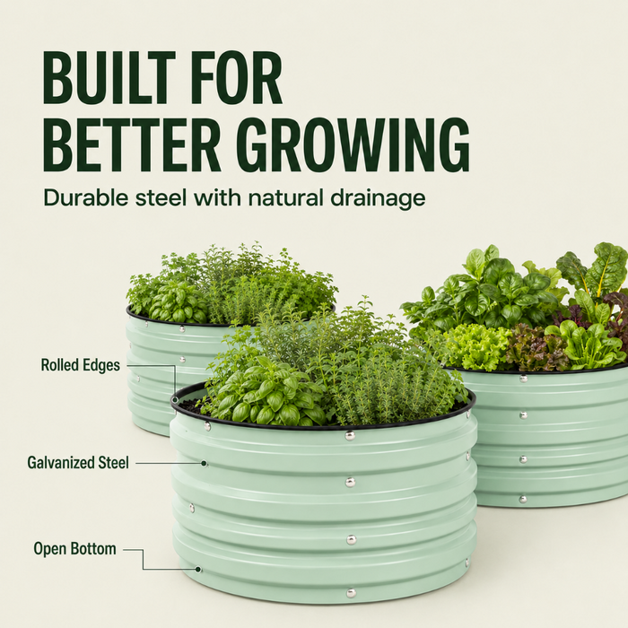 GrowGarden - 3-Piece Raised Garden Bed Set