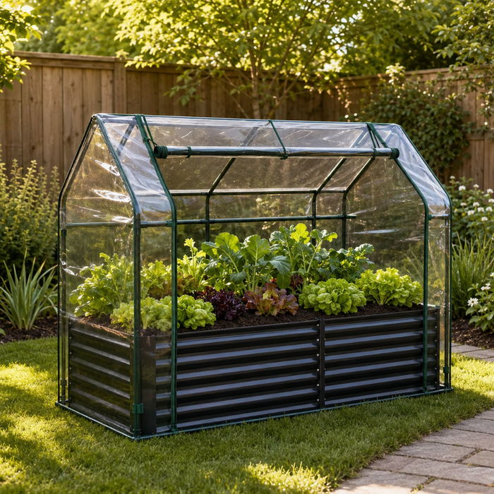 2-in-1 Raised Garden Bed with Cover