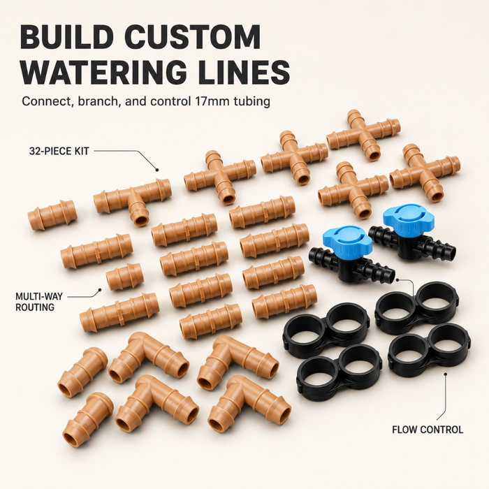 32pc Drip Irrigation Fittings Kit
