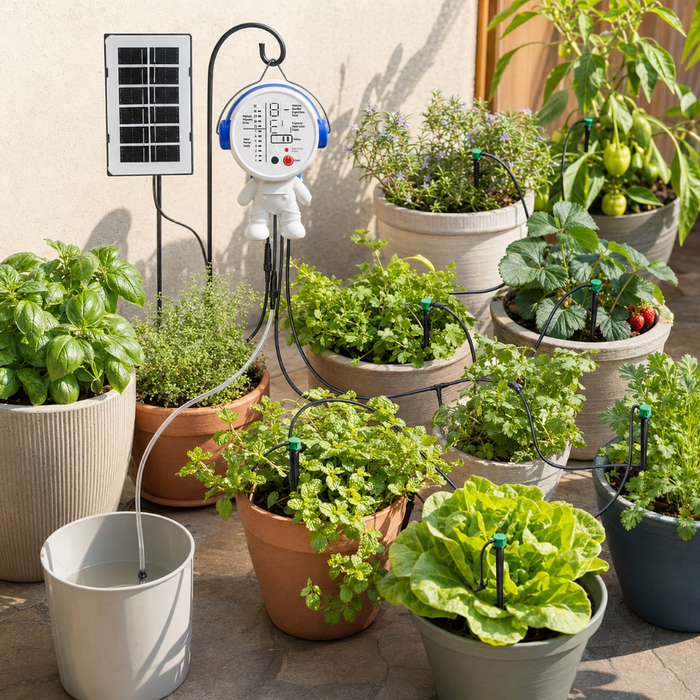 Solar Automatic Drip Irrigation System Kit for 15 Plants