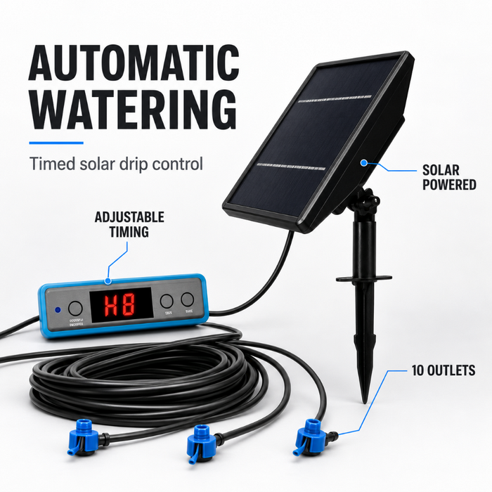 Solar Drip Irrigation System for 10 Plants