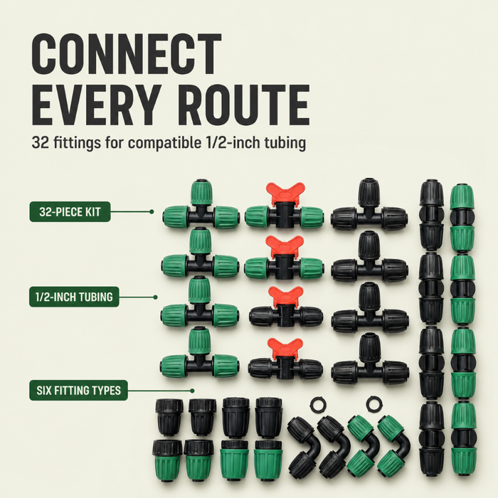 32pc Irrigation Fittings Kit