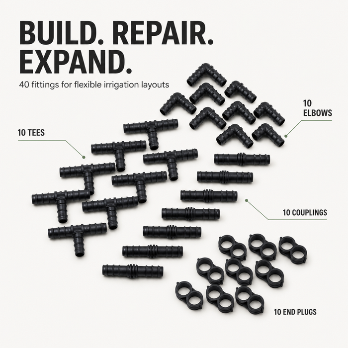 40pc Drip Irrigation Fittings Kit