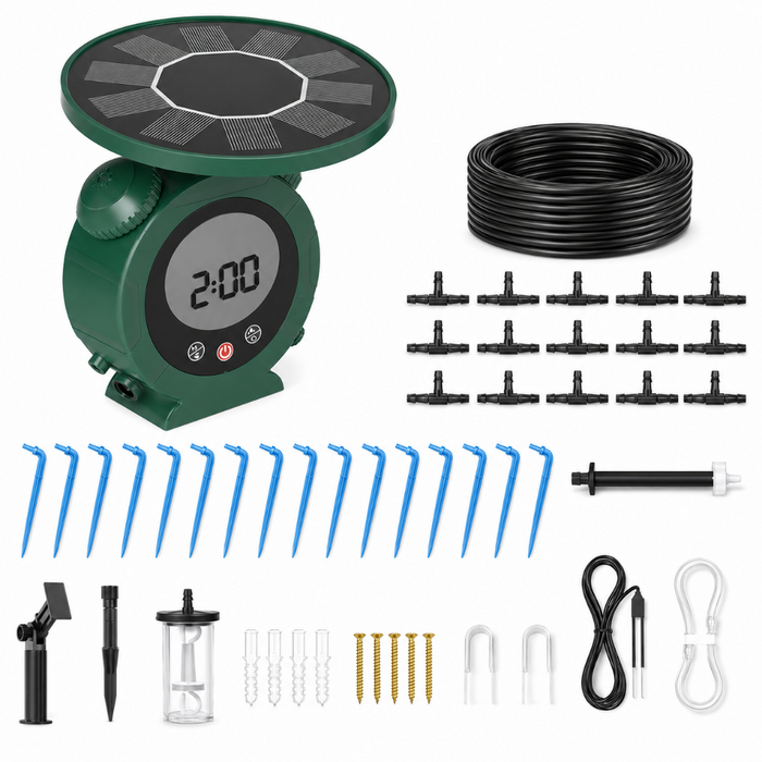 Solar Automatic Drip Irrigation System for Up to 15 Plants