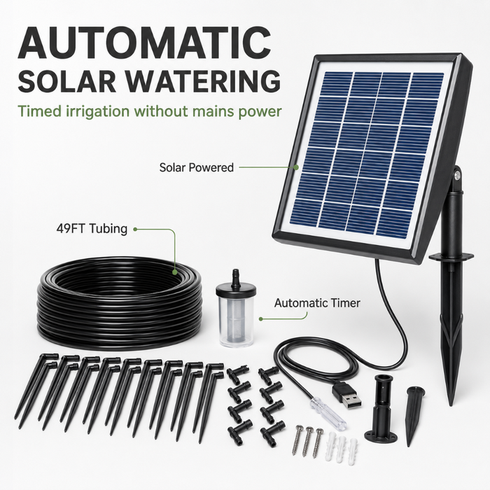 SolaraDrip - 32FT  Solar Automatic Drip Irrigation System Kit
