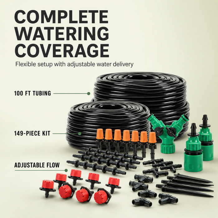 PureDrip - 100ft Garden Drip Irrigation Kit