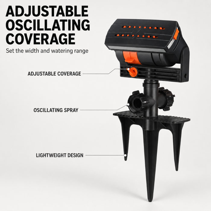 TurfPulse - Adjustable Oscillating Garden Sprinkler