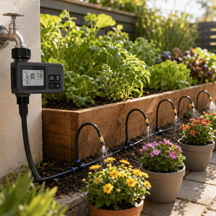 GardenGrid - 66FT Automatic Drip Irrigation System