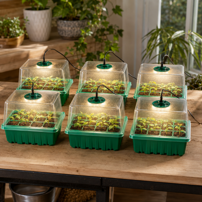 GrowStart – 72-Cell Lighted Seed Starter Kit