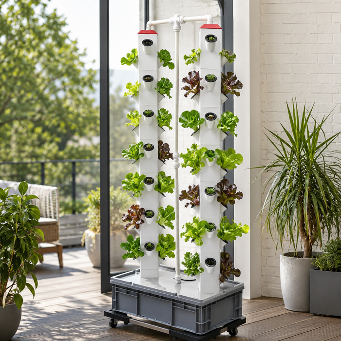 Vertical Hydroponic Garden Tower System - 56 Plants