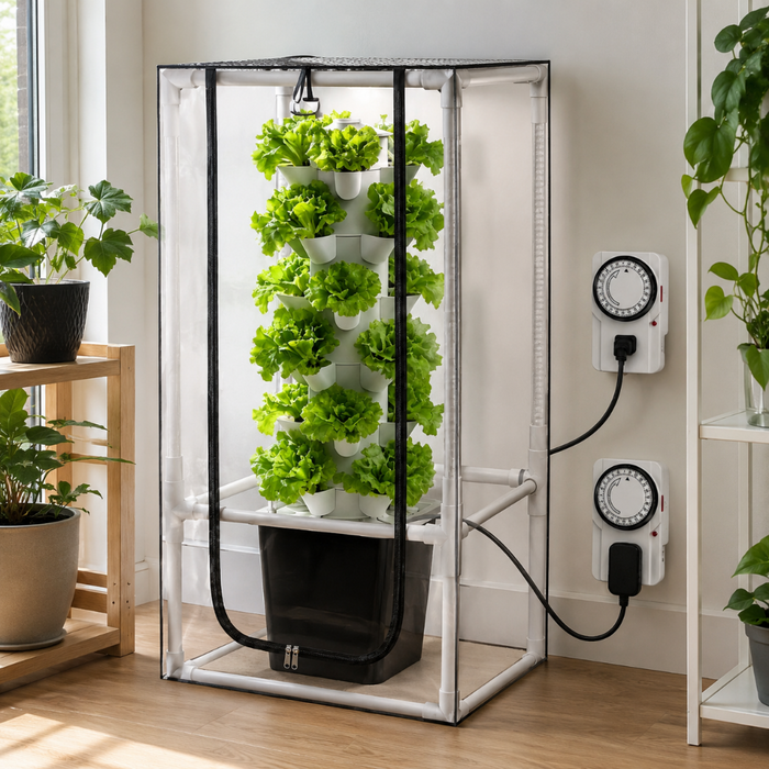 Hydroponic Growing System with LED Light