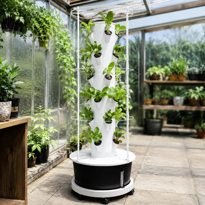 GrowMore - 28-Site Vertical Hydroponic Planter