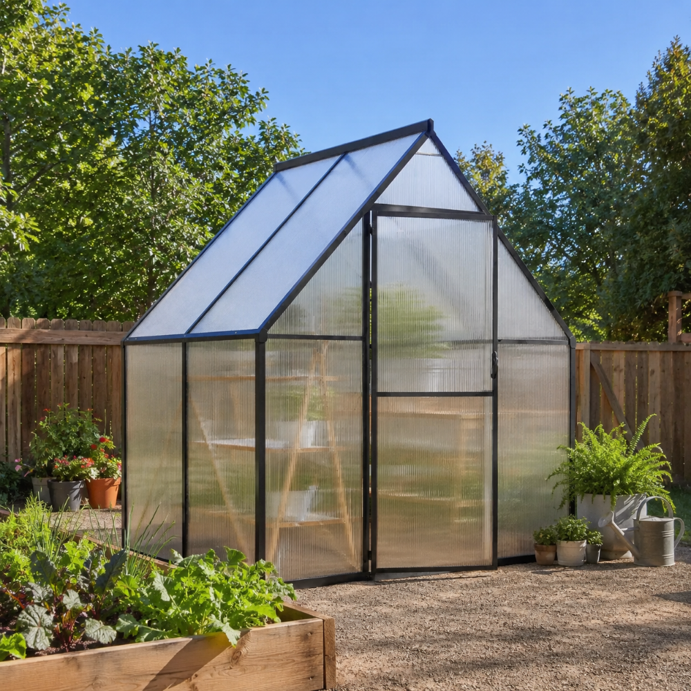 6' x 4' Walk-In Polycarbonate Greenhouse