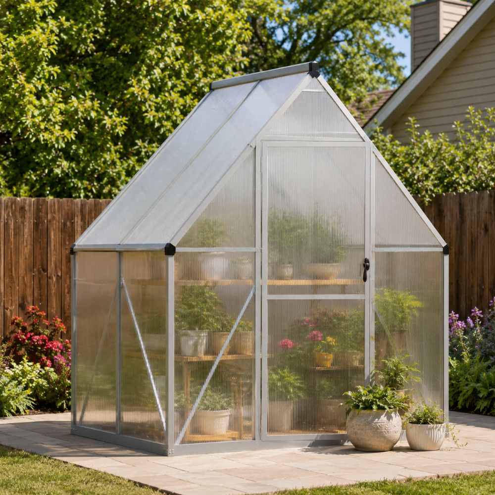 6' x 4' Walk-In Polycarbonate Greenhouse