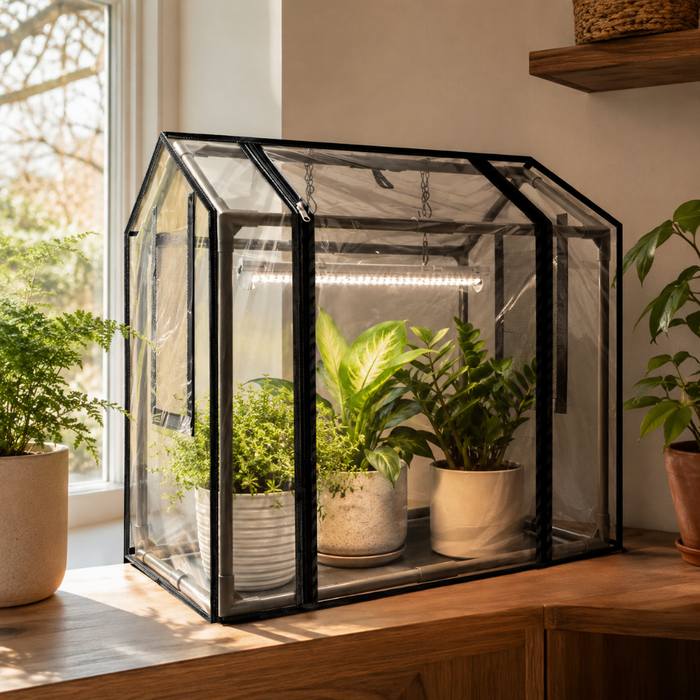 Mini Indoor Greenhouse with 18W LED Grow Light