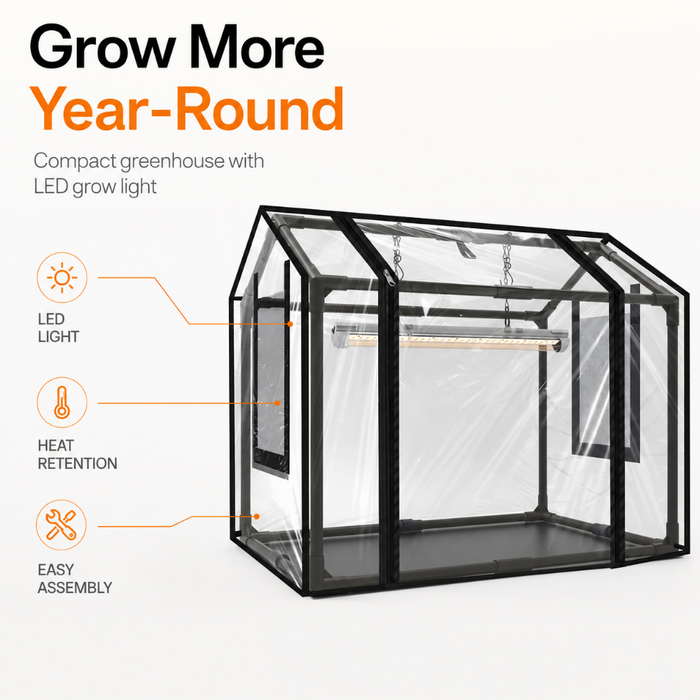 Mini Indoor Greenhouse with 18W LED Grow Light