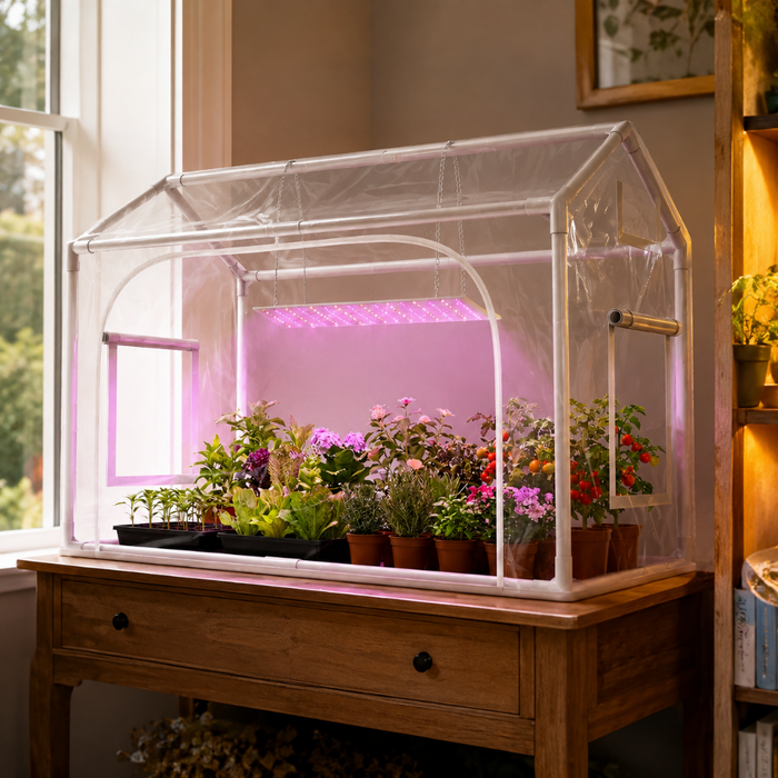 Mini Indoor Greenhouse with Grow Lights