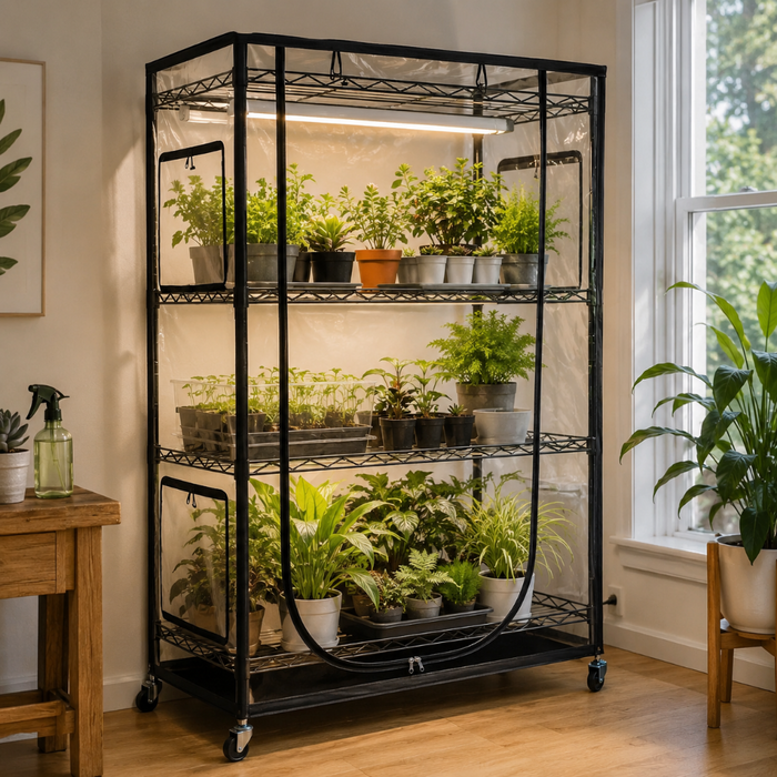 4- Tier Indoor Greenhouse with Grow Light