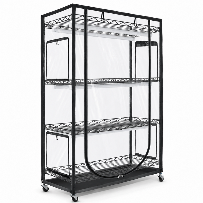 4- Tier Indoor Greenhouse with Grow Light