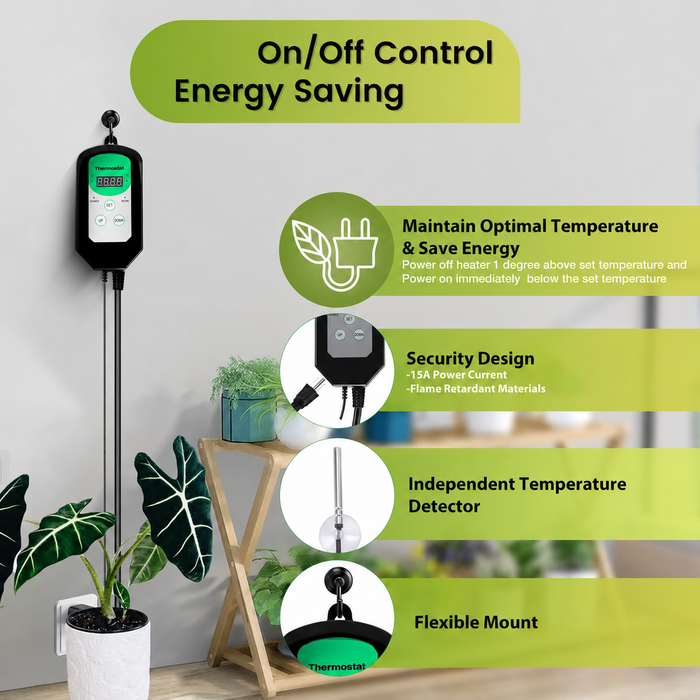 GrowSure - Greenhouse Heater with Thermostat