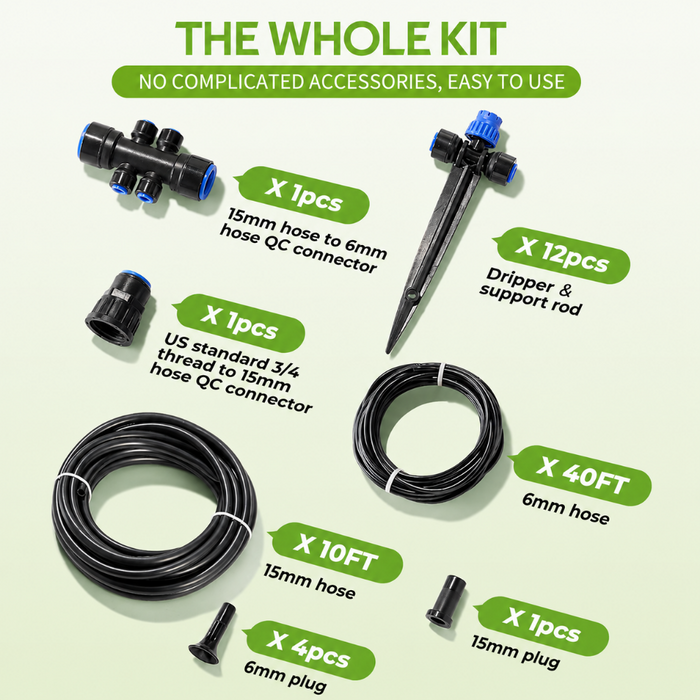 50FT Garden Drip Irrigation Kit