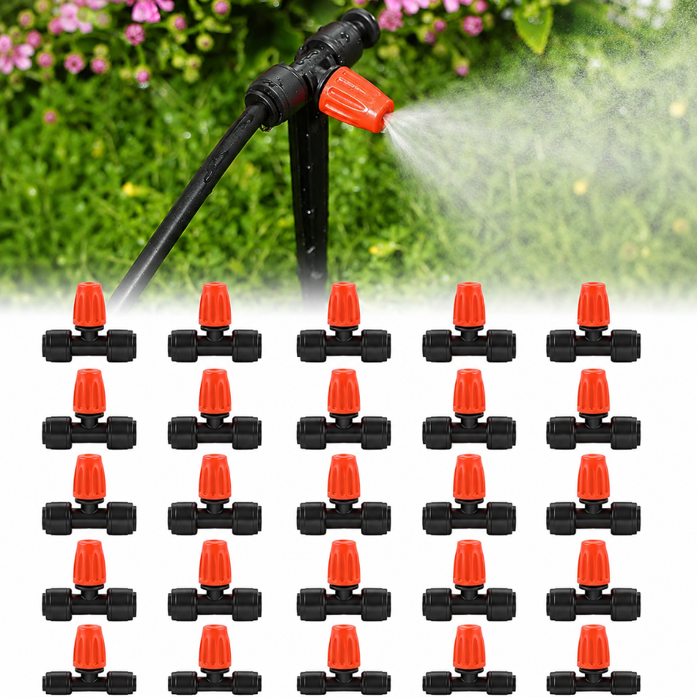 Drip Irrigation Nozzles | 360° Adjustable Mist Sprayers | 1/4 Inch ...