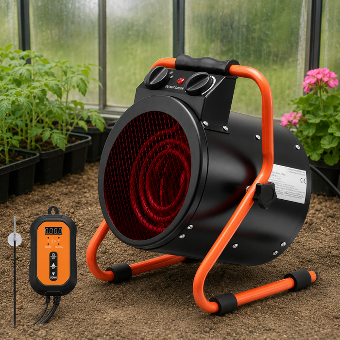 VerdantFlow - Electric Greenhouse Heater with Thermostat