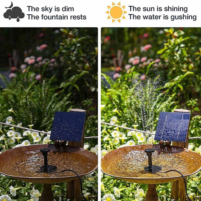 Solar-Powered Submersible Bird Bath Pump