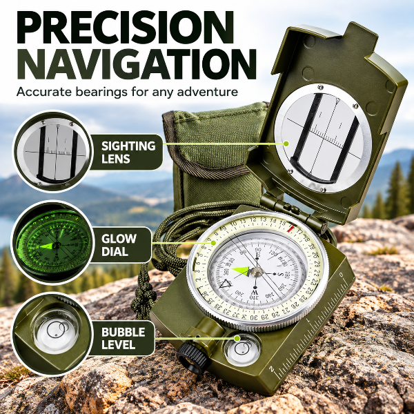 Military-Style Navigation Compass