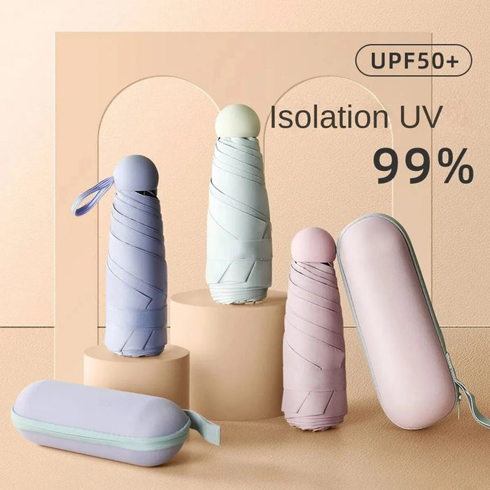 Compact Capsule Umbrella - Stylish Sun & Rain Protection-3