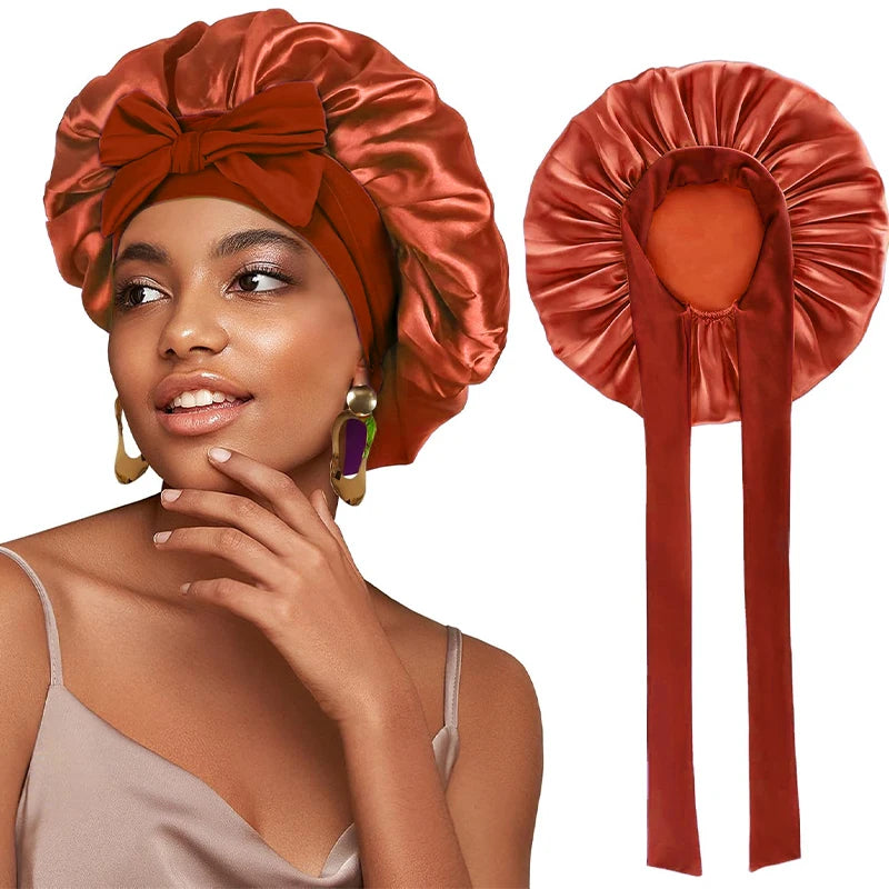 Variant image for Satin Sleep Cap - Adjustable Hair Bonnet for Women, 21 Colors-1