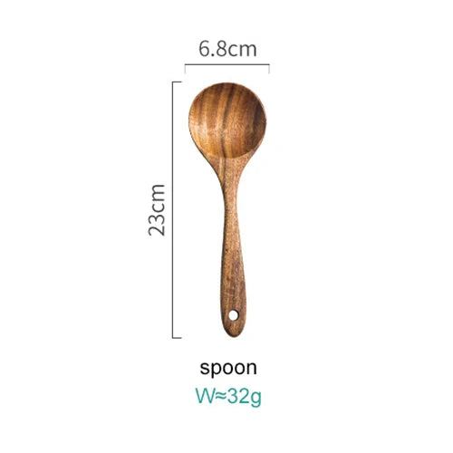 AcaciaCraft - Wooden Cooking Utensil Set