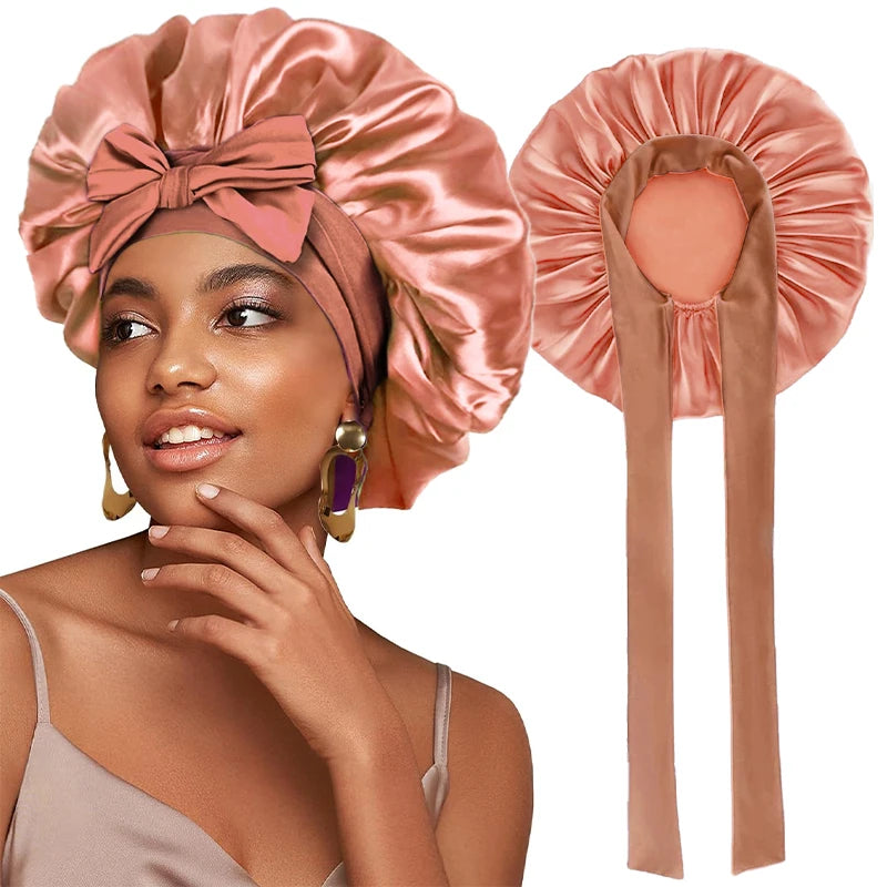 Variant image for Satin Sleep Cap - Adjustable Hair Bonnet for Women, 21 Colors-20