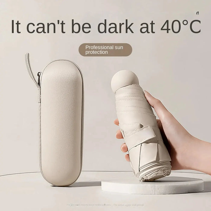 Compact Capsule Umbrella - Stylish Sun & Rain Protection-1