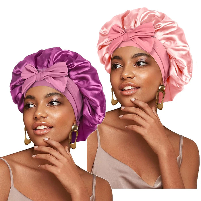 Variant image for Satin Sleep Cap - Adjustable Hair Bonnet for Women, 21 Colors-2