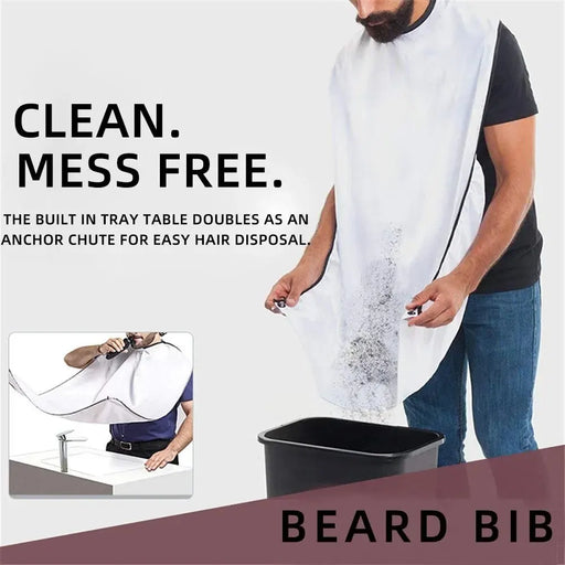 Beard Bib - Mess-Free Beard Hair Catcher Apron for Grooming-2
