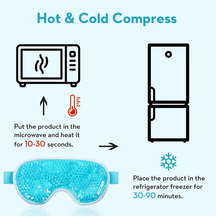 Soothing Gel Eye Mask - Reusable Hot & Cold Therapy Relief-3