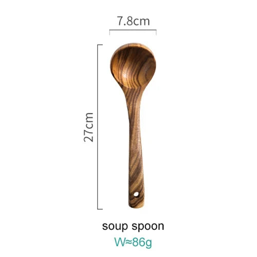 AcaciaCraft - Wooden Cooking Utensil Set