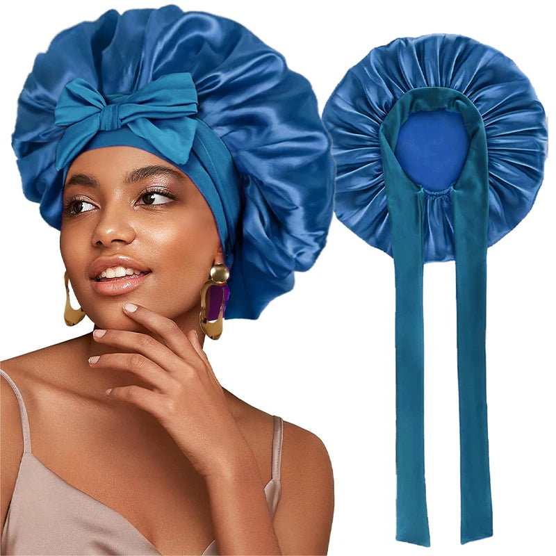 Variant image for Satin Sleep Cap - Adjustable Hair Bonnet for Women, 21 Colors-14
