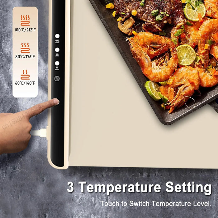 Smart Electric Food Warmer Warming Tray with Timer - Portable Design-2