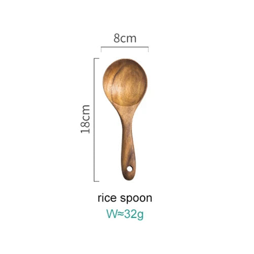 AcaciaCraft - Wooden Cooking Utensil Set