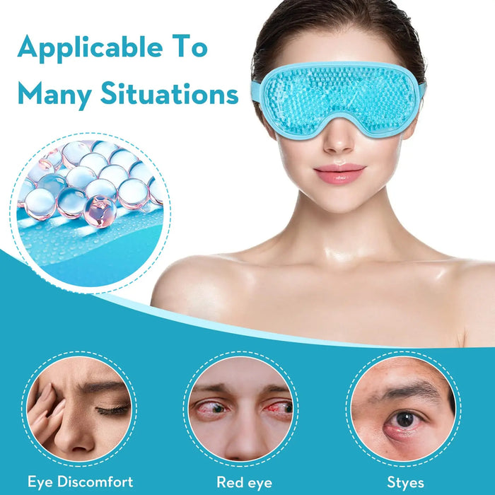 Soothing Gel Eye Mask - Reusable Hot & Cold Therapy Relief-4