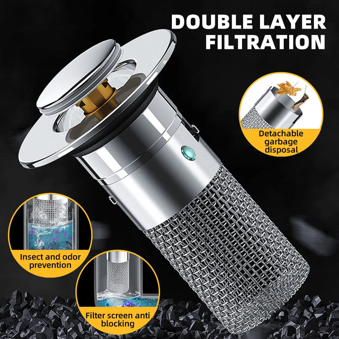 DrainGuard – Pop-Up Sink Strainer