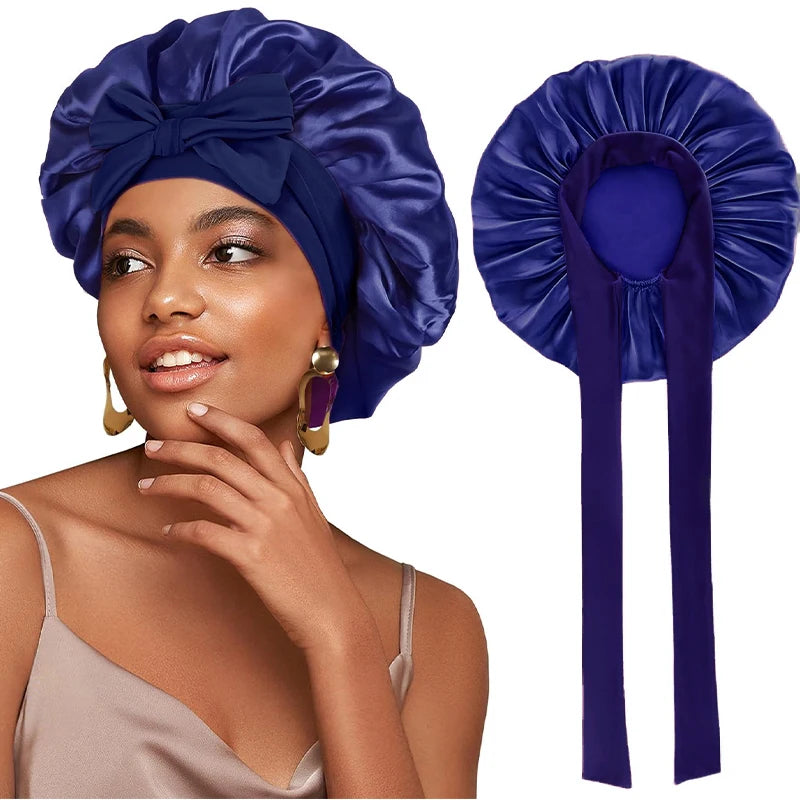 Variant image for Satin Sleep Cap - Adjustable Hair Bonnet for Women, 21 Colors-9