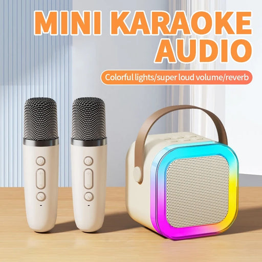 K12 Portable Bluetooth Karaoke Speaker System with Microphones-1