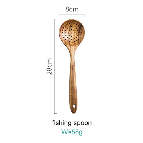 AcaciaCraft - Wooden Cooking Utensil Set