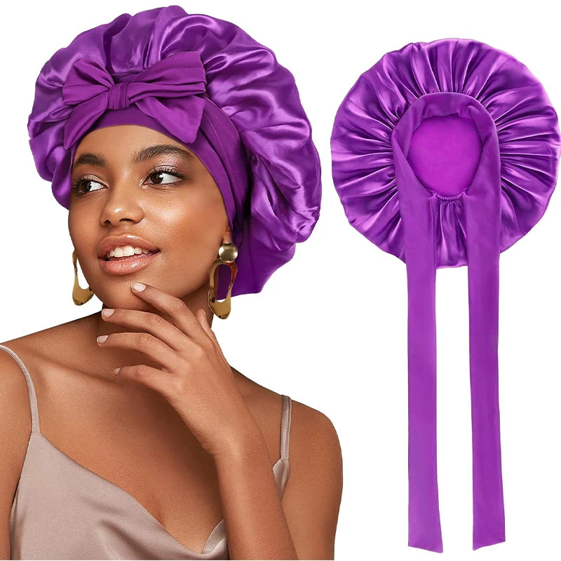 Variant image for Satin Sleep Cap - Adjustable Hair Bonnet for Women, 21 Colors-19