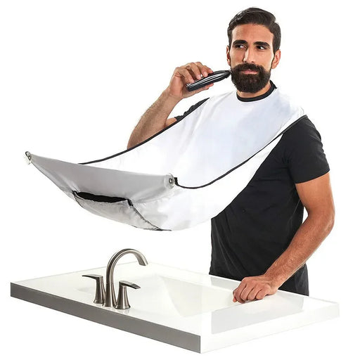 Beard Bib - Mess-Free Beard Hair Catcher Apron for Grooming-1